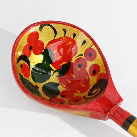 Spoon Polobaska "traditional", gold, 19 × 6 cm, Khokhloma-2