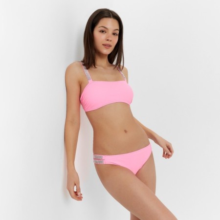 Separate Minaku swimsuit with rhinestones pink color, size 48-3