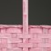 Wicker basket, 21.6 x 21.6 x 10/38 cm, pink, bamboo