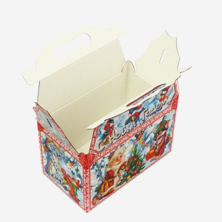 New Year. Gift box New Year's casket "Adventures begin" 21.2 x 12.3 x 22.6 cm.-3