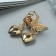 Hair crab "Milad" hearts, 2.5 cm, gold