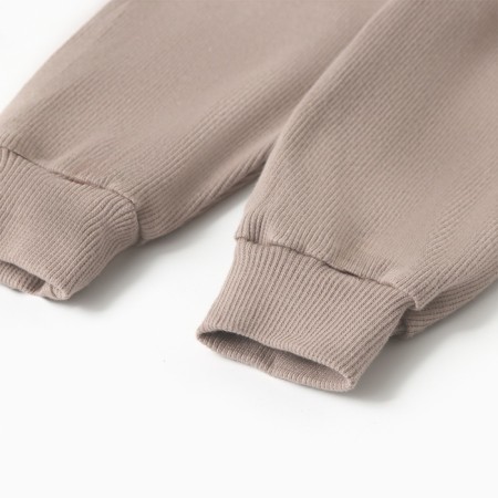 Kit (longshit and trousers) children's minku, brown color, height 86-92 cm-4