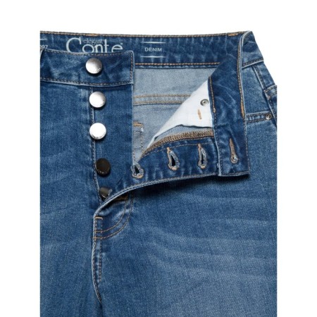 Women's jeans with a high landing CONTE Elegant Mom Fit, size M, color Mid Blue-6