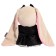 Soft toy "Bunny Lin", in a fashionable black dress with a white collar ", 25 cm