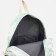 Young backpack from textiles on lightning, 3 pockets, green color
