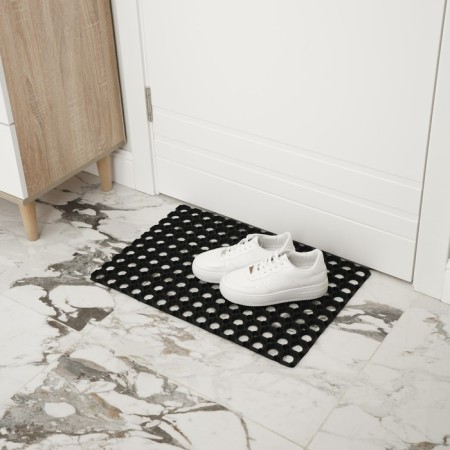 Muddy mud -bearded rug 40 × 60 × 1.2 cm, black color-3