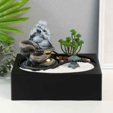 The desktop fountain from the network, backlight "Hothee on the Stones" 29x21x22 cm-7