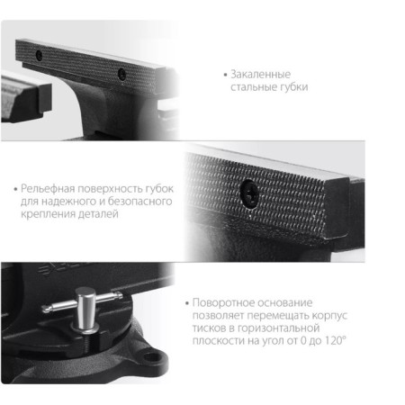 VIZA LOCKARY WHOLE OF THE COAR 3258-100_Z02, with anvils, high-strength cast iron, 100 mm-2
