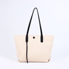 Zipper bag with lightning, beige color