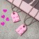 Kulons "Demetrons" Lego, bright pink color in silver, 60cm