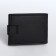 Men's purse on the button, a department for cards, coins, black color