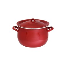 Кастрюля с крышкой, d=22 см, индукция, цвет красный