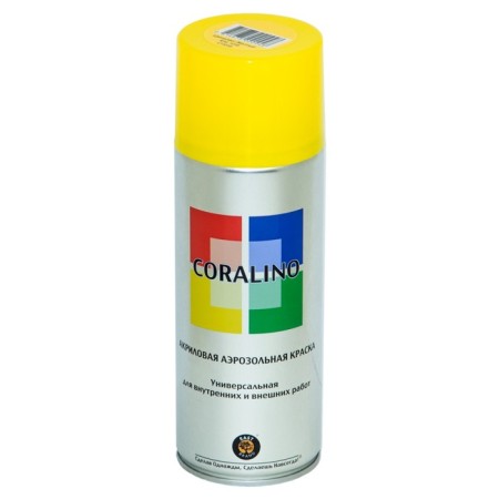 Aerosol paint enamel zinc yellow 520ml Coralino Ral1018-1