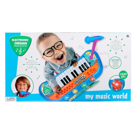 Synthesizer Floor "Musical World", light, sound effects, with a microphone-16