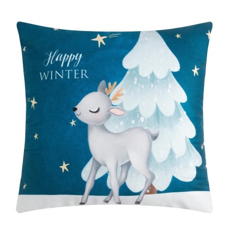 New Year's Ethel pillow "Happy Winter", 40*40 cm, 100% p/e, velor-2