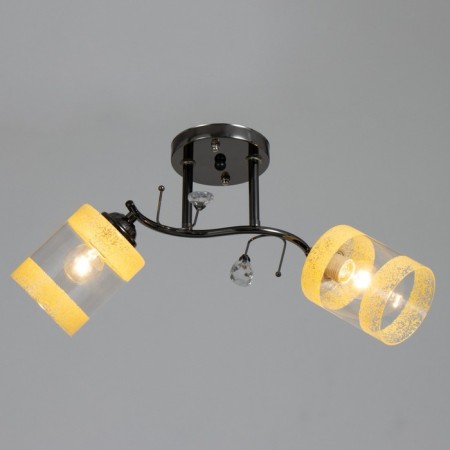 Svetogor chandelier "Sun" 2x60W e27 black chrome-1