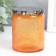 Bank for candles glass with a lid "Flower" orange, cylinder 9x7x7 cm