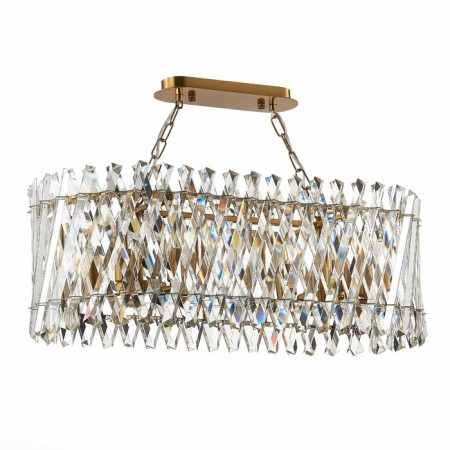Suspension lamp ST LUCE. SL1170.303.10. Fabio. 10x40 watts, E14, 80x35x29 cm, brass color