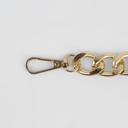 A chain for a bag, with carbines, iron, 22 × 16 mm, 60 cm, gold color-1