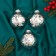 Set of balls plastic D-8 cm, 3 pcs "Festive mood" Silver