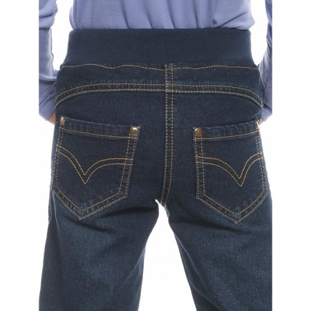 Pants for girls, height 110 cm, dark blue color-2
