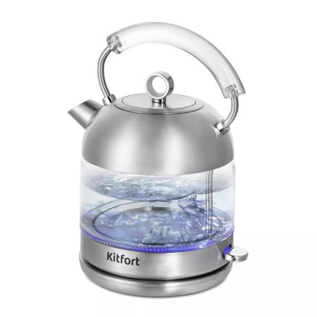 Electric KitFort KT-6630 kettle, 1.7 l, 2200 watts, silver