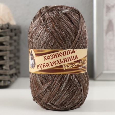 Yarn "Nominal supplement" 100% polypropylene 200 ± 20m/50g set 2pcs (denim, brown)-1