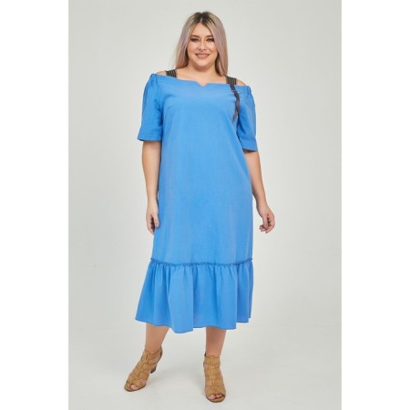 Women's dress, size 56, blue color-2