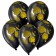 Latex ball 12 “Leaves”, pastel, set of 50 pcs., Black color