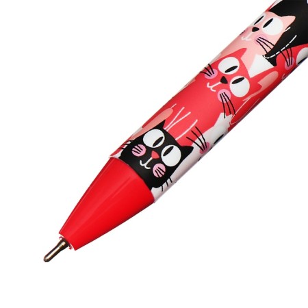 Automatic ballpoint handle 0.5 mm, vinson, blue oil, software, barcode for pcs, mix-3