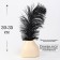 Feather for decor, size: 30-35 cm, black color