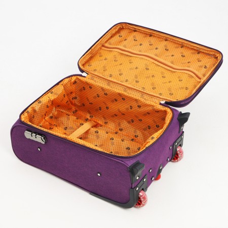 Small 20 suitcase, a lightning department, with extension, code castle, 3 wheels, 2 outer pockets, purple color-8