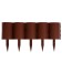Decorative fence, 24 × 100 cm, 10 sections, plastic, brown, "logs"