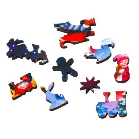 New Year's puzzle Figure "New Year! Favorite holiday "with prediction-5