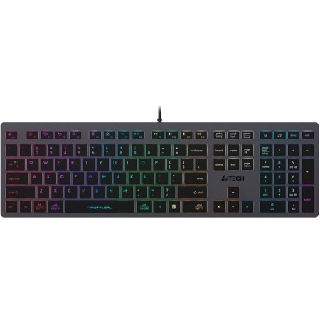 Keyboard A4Tech FSTYLER FX60H Gray USB Slim Led (FX60H Grey/Neon)