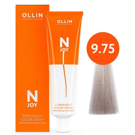 Cream-coloring hair permanent OLLIN Professional N-Joy, tone 9/75, brown-mahagonnoye blond, 100 ml