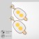 Earrings Plastic "Yaichnitsa", colored in gold