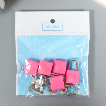 Lacking with a key for the casket metal, plastic set 5 pcs C286 3.1x1.9 cm-3