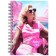 Note book A6, 80 sheets in a cage on the crest Pink Girls, cover Cover Cardboard, Mix