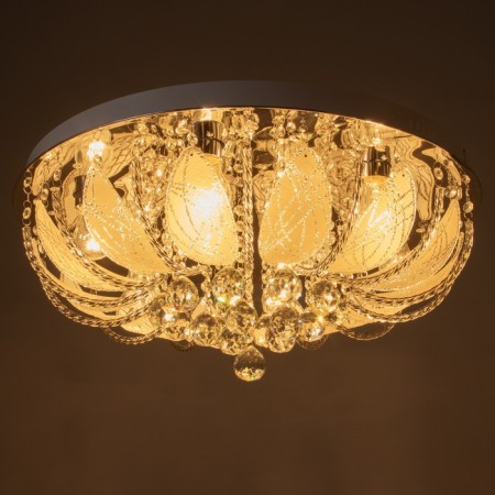 Svetogor chandelier "Drops" 8x60W E27 LED lighting chrome 60x60cm-13