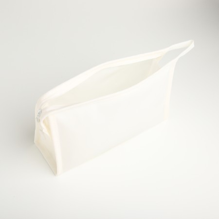 Cosmetic bag with lightning, white color-2