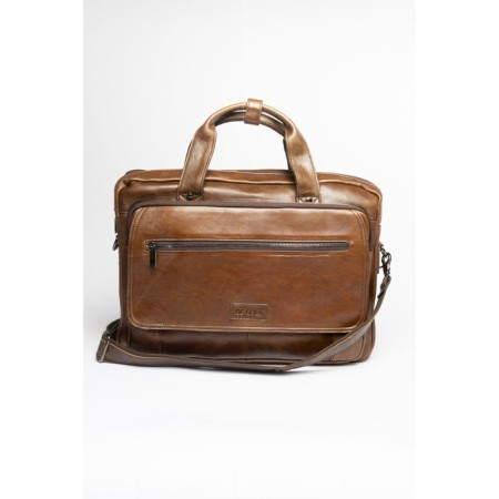 Male portfolio, genuine leather de-gosa brown, 40x11x32 cm