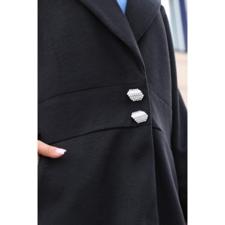 Female coat, size 46, black color-12