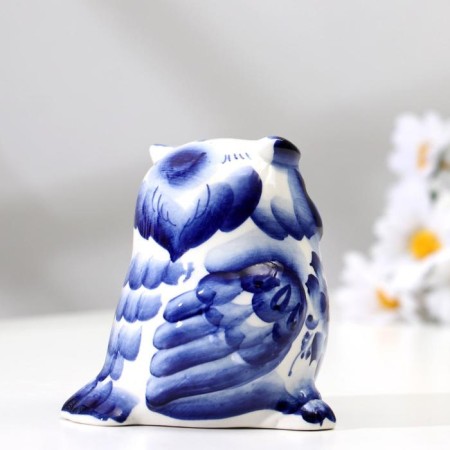 Souvenir "Owl Filya", Gzhel-3