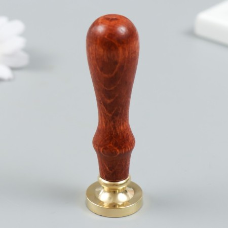 Printing for wax with a wooden handle "Christmas ball" 9x2.5x2.5 cm-2