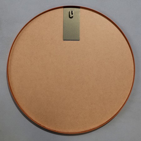 Wall mirror in a round case made of metal, d = 60, copper ruby-2