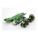 John Deere toy tractor with two tractors, green, scale 1:87