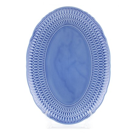 Oval Cmielow dish Sofia "Blue Glaze", length 24 cm