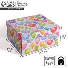Gift folding box, packaging, “bright balls”, 31 x 25.5 x 16 cm
