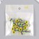 Beads for creativity plastic "Striped cylinder with yellow" set of 20 pcs 1x1.2x1.2 cm